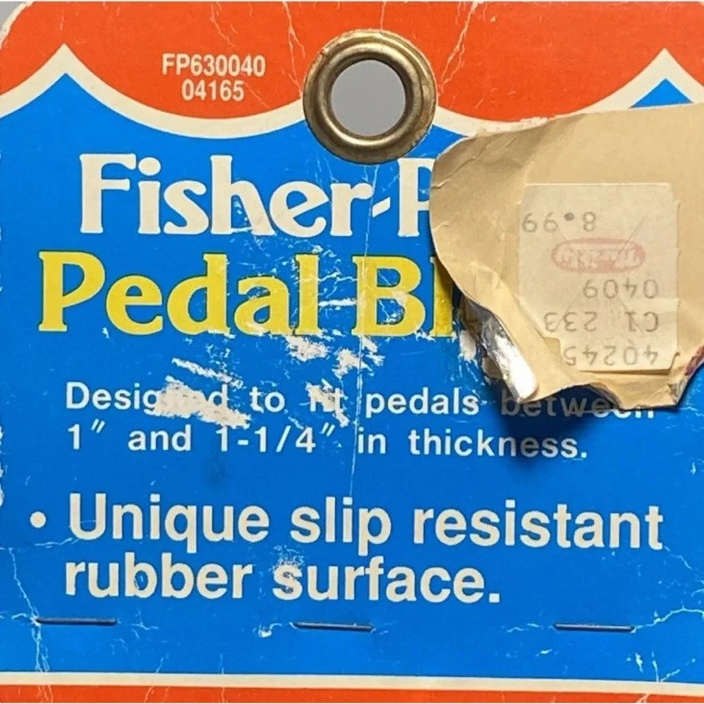 Vtg Fisher Price  Bicycle Tricycle Pedal Blocks NOS 1989 Slip Resistant Rubber‎